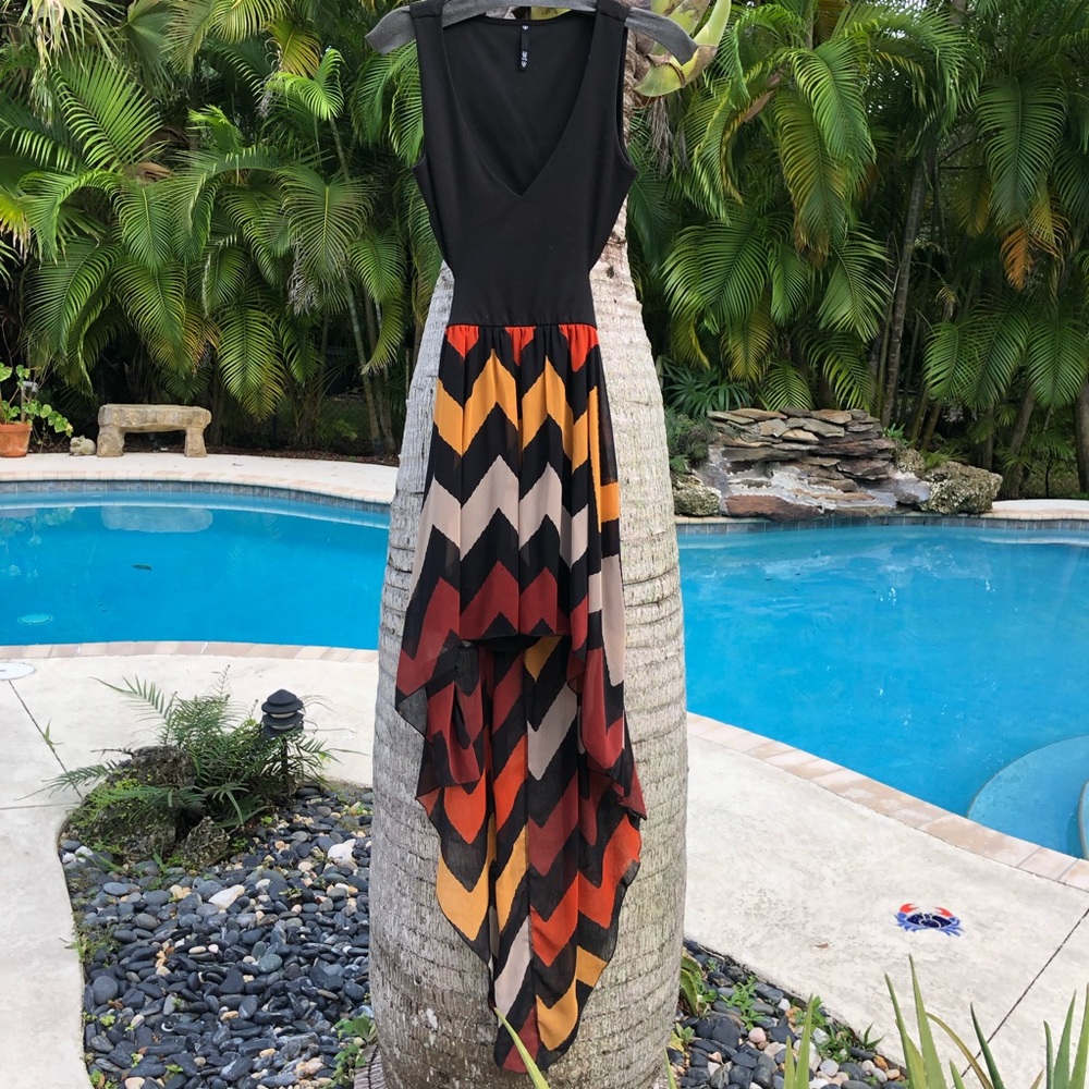 High/Low Chevron Dress